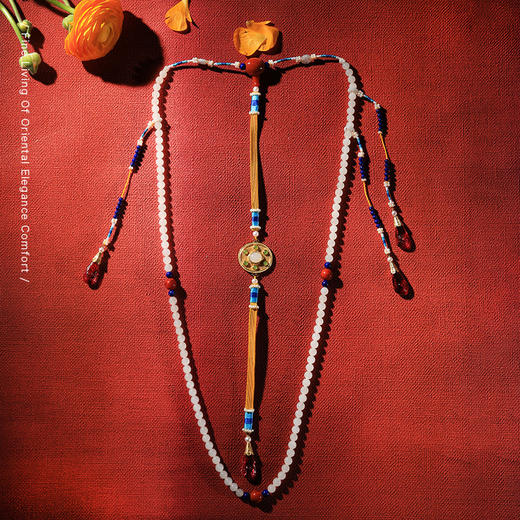 【宫里朝珠项链】羊脂玉花丝镶嵌项链 商品图0