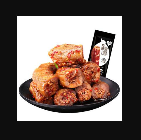 【食品酒水】大秋食为先湖南特产香辣味炸酱鸭脖16g*1包办公室零食香辣肉类 商品图0