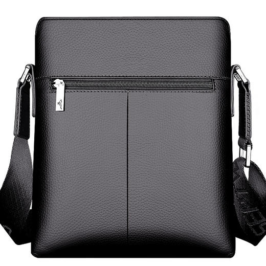 七匹狼（SEPTWOLVES）男包单肩包多功能商务休闲男士斜跨包男士时尚单肩包 黑色1A4964111-01 商品图1