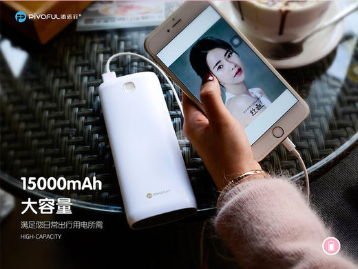 Pivoful 浦诺菲 乐雅 15000毫安充电宝移动电源双usb输出 商品图1