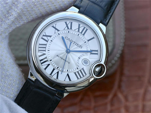 V6卡地亚蓝气球男士机械表，装载1847自动机械机芯，鱼眼状蓝宝石镜面，42mm直径，意大利牛皮 商品图3