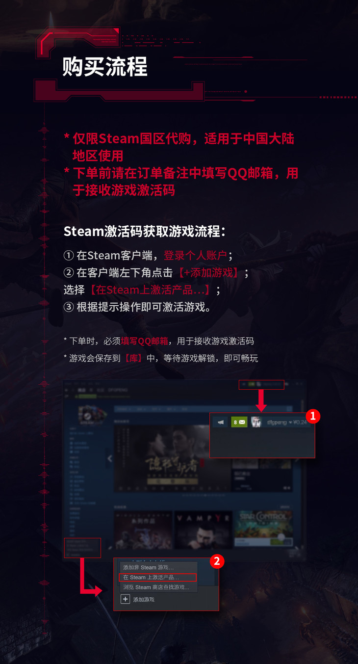 steam游戏购买流程