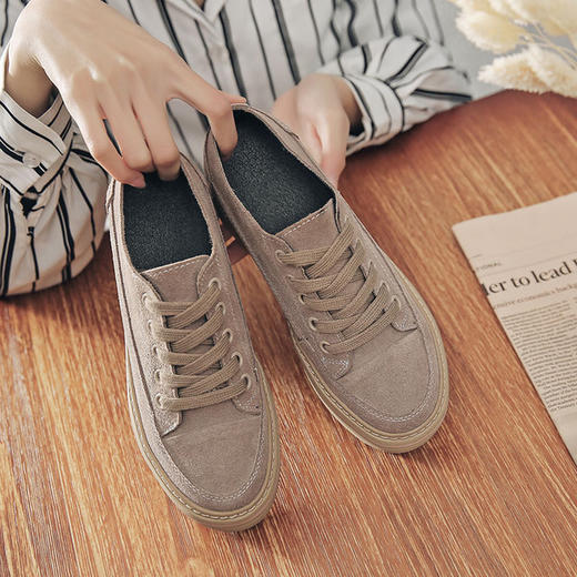 【服饰鞋包】新款女单鞋系带内增高女鞋温州韩版厚底鞋 商品图2