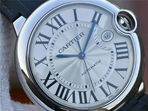 V6卡地亚蓝气球男士机械表，装载1847自动机械机芯，鱼眼状蓝宝石镜面，42mm直径，意大利牛皮 商品图4