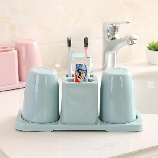 创意漱口杯套装卫生间洗漱用具牙刷架牙具座情侣刷牙杯牙缸架套装 商品图0