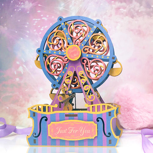 同趣 浪漫摩天轮拼装八音盒 生日礼物 商品图1