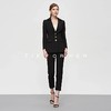 19SSDU43炭黑色拼接驳头西装两件套 商品缩略图1