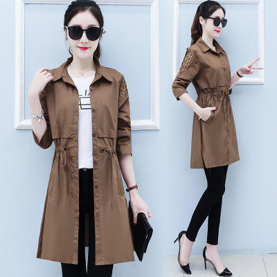 wcy01薄款单层风衣收腰休闲2019春款秋季