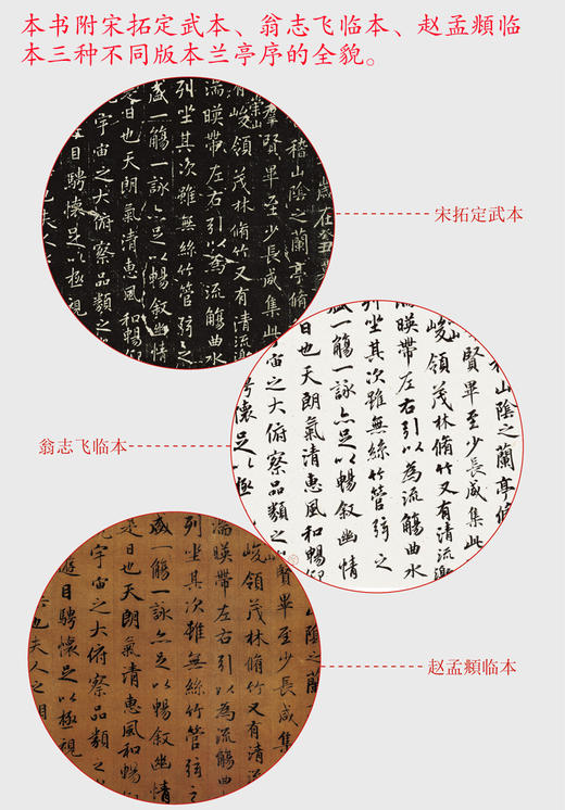 王羲之兰亭序（宋拓定武本·翁志飞临本·赵孟頫临本） 商品图3