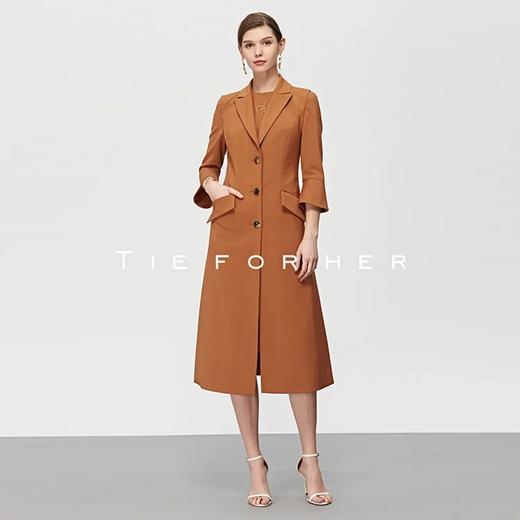 19SSDU153甜橘色长款西装马甲 商品图1