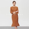 19SSDU152甜橘色鱼尾连衣裙 商品缩略图2