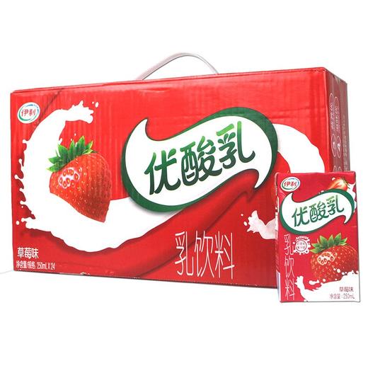 伊利 优酸乳草莓250ml*24盒 商品图0