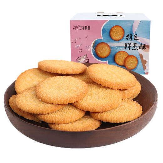 三牛特色鲜葱酥礼盒  内含独立小包装 零食送礼佳品 特色鲜葱酥 1500g 商品图0