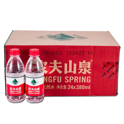 小农夫山泉380ml24瓶塑料装纸箱装随机