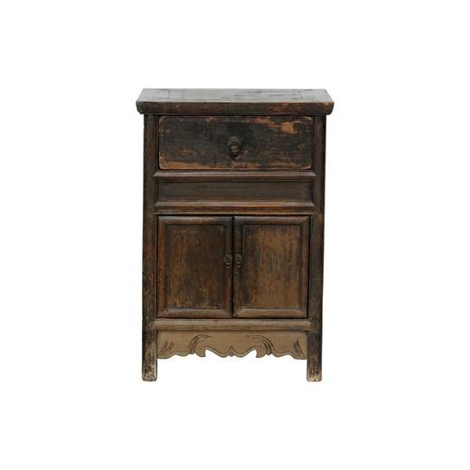 清晚期榆木古董家具一屉二门柜床头柜小柜Q1709000472 Antique Elm wood Cabinet 商品图0