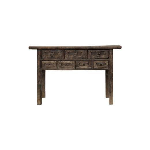 清晚期榆木明清老家具七屉桌多屉柜玄关桌QQ14080068 Antique Elm wood Table with 7 drawers 商品图0