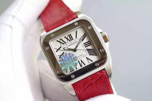 V6卡地亚山度士女士全自动机械手表，型号：W20126X8，表径44.2 x 35.6毫米，精钢表壳，蓝宝石水晶玻璃，女士，密底，防水100米 商品图7