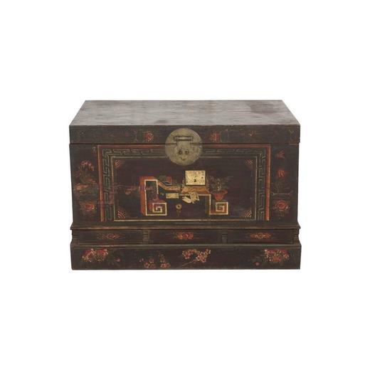 清晚期榆木明清老家具画箱箱子Q1711006220 Antique Elm wood Painting chest 商品图0