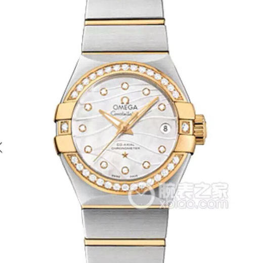 V6欧米茄星座123.25.27.20.55.004机械女士手表，精钢镀18k表链表壳，搭载定制版8520全自动机械机芯，尺寸：27*13毫米，女士，精钢 商品图0