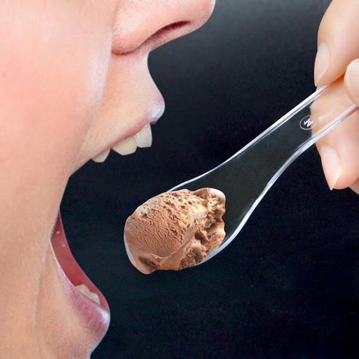 喇叭花PLA 独立包装透明塑料长柄冰淇淋勺一次性冰激凌甜品凤梨勺水果勺100只 商品图4