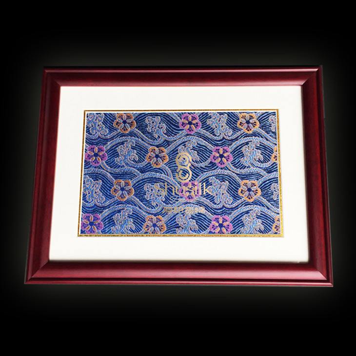 《浣花锦》蜀锦画框 - 原织蜀锦