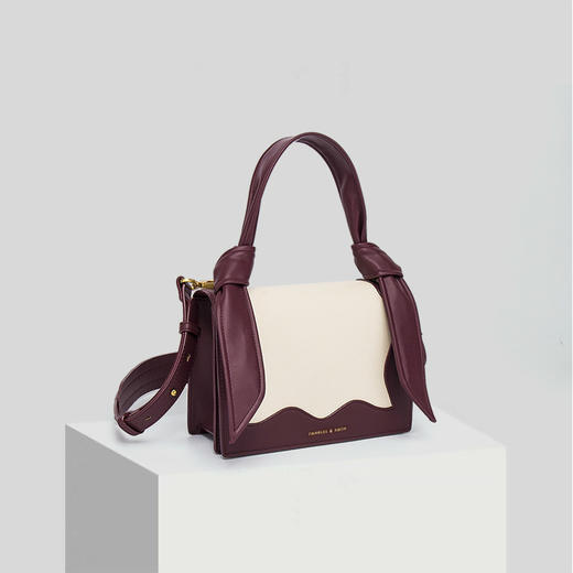 【授权产品】Charles&Keith2018限量包包2019新款拼色小方包单肩斜挎波浪兔耳朵包 商品图1