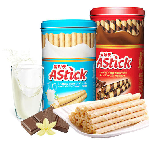 【零食】*Astick爱时乐威化卷心酥330g 蛋卷饼干休闲食品 商品图4