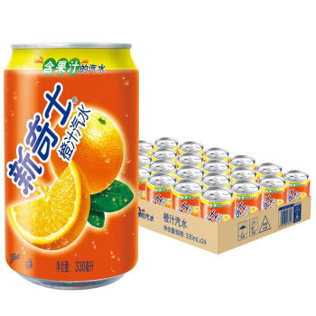 罐装新奇士橙汁汽水 330ml*24罐 商品图0