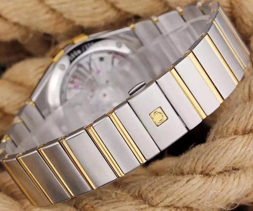 V6欧米茄星座系列123.20.38.21.08.001机械男士手表，大号38.5mm，小号35.5mm。精钢镀18k表链表壳，8500全自动机械机芯，蓝宝石镜面 商品图7