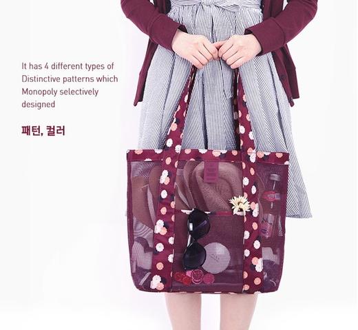 户外旅行收纳袋沙滩网袋单肩大容量多功能收纳包 商品图2