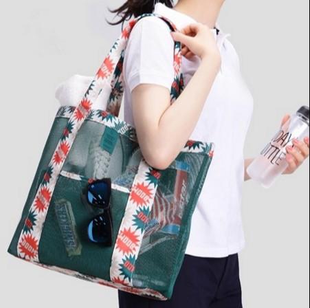 户外旅行收纳袋沙滩网袋单肩大容量多功能收纳包 商品图4