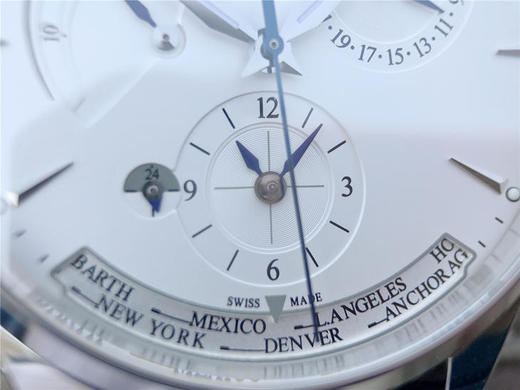 TW积家大师两地时系列1428421男士多功能腕表（升级版:1、机芯机构升级更接近原装，2、字面细节升级，3、所有功能和原装同步），42mm 商品图5