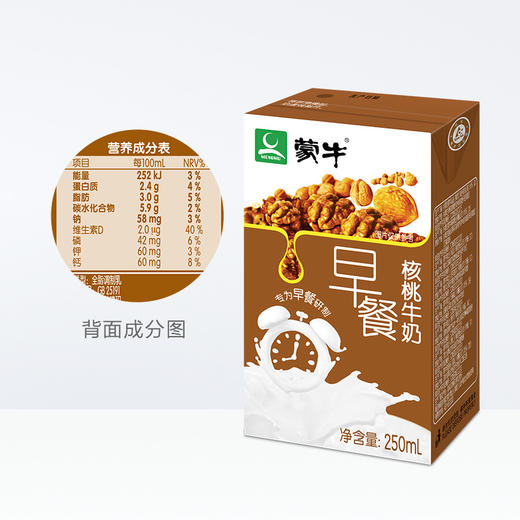 蒙牛早餐奶核桃味250ml*24盒/件（生产日期2020年2月） 商品图1