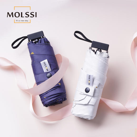 【20新品爆款现货 迷你扁形设计】  MOLSSI小方伞 超轻 口袋迷你 仅18cm 小方身型轻松入包携带 晴雨两用遮阳伞 商品图1