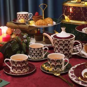 TaDah爵士年代ART DECO复古骨瓷茶壶茶杯套装