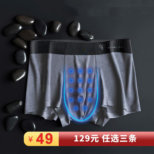 【能量黑磁石科技】抗菌裸感功能内裤 商品图0