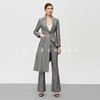 19SSDU133灰色人字纹不规则西装两件套 商品缩略图1