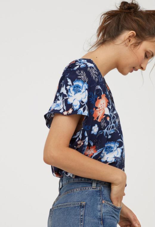 女士休闲时尚百搭简约优雅舒适透气宽松短袖衬衫a031978