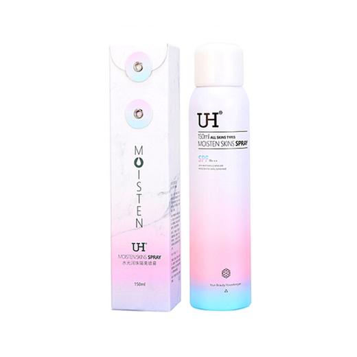 〖抖音同款〗uh防晒喷雾 150ml 网红定妆素颜水光润珠隔离补水保湿 商品图2