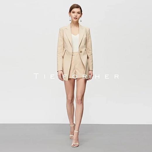19SSDU144淡卡其西装短裤两件 商品图1