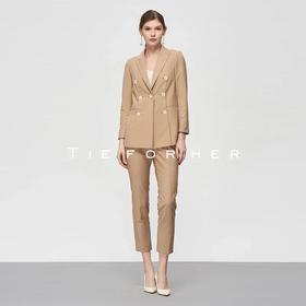 19SSDU64 太妃色设计款西装两件套
