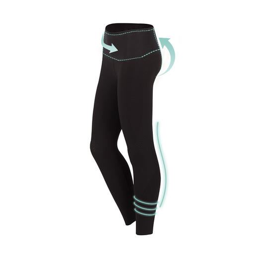 Ubras专业运动跑步长裤 束身裤弹性包裹轻薄透气瑜伽健身裤女紧身 商品图3