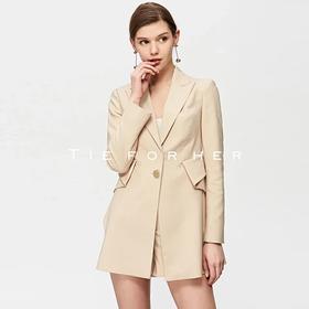 19SSDU144淡卡其西装短裤两件