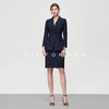19SSDU143古董蓝条纹西装半裙两件套 商品缩略图0
