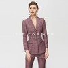 19SSDU111 葡萄紫格纹腰带西装两件套 商品缩略图2