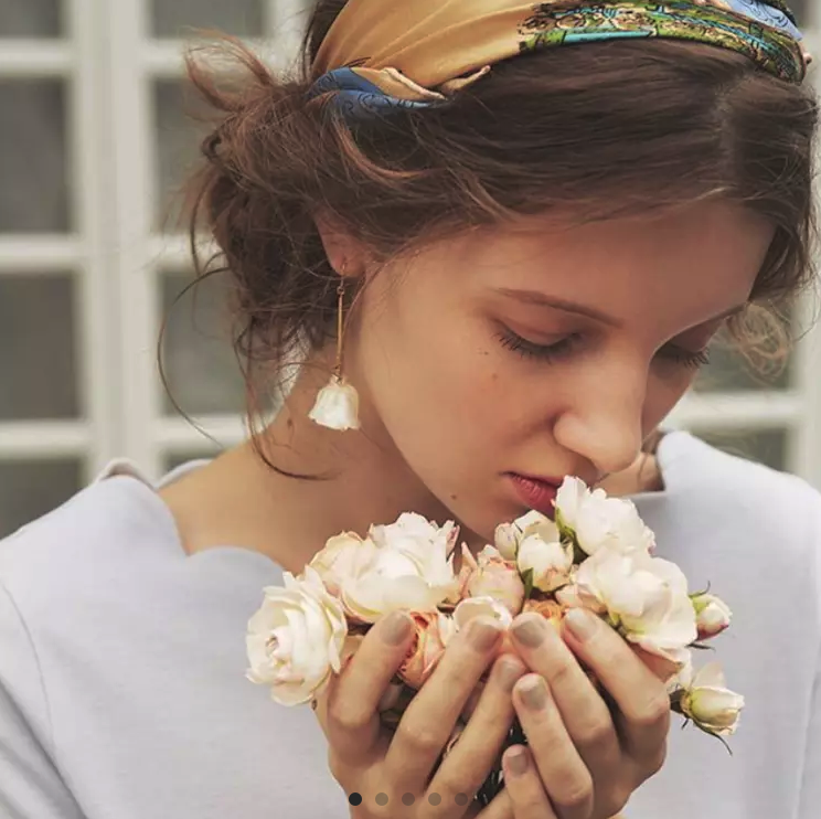 北京仓｜Alpaca to hana-玫瑰花-耳环［日本设计师］