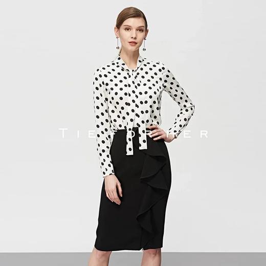 19SSDU138波点飘带衬衫 商品图2