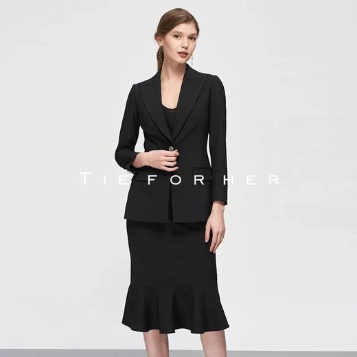 19SSDU100 黑檀色鱼尾裙两件套 商品图2