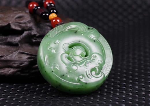 【龙凤呈祥】和田玉（碧玉）挂件 商品图2