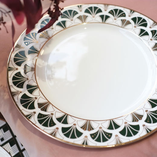 TaDah爵士年代ART DECO复古骨瓷餐盘两件套装饰艺术风 商品图3